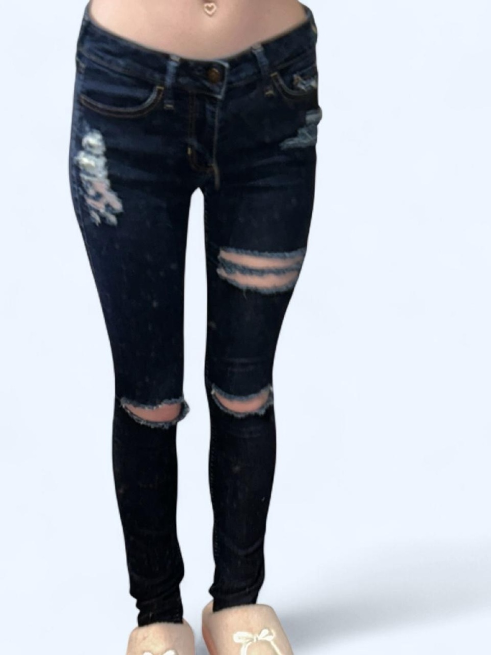 Hollister Black Ripped Skinny Jeans